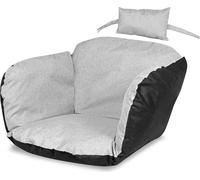 Coussin de chaise suspendu Coussin de jardin imperméable Coussin de chaise nid de cigogne 112X113 + appui-tête