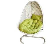 Coussin de Chaise Suspendu en Forme d'œuf, 105 x 12 cm, Coussin Jardin, balançoire, Doux, Confortable, épais pour Coussin Balancelle, pour Terrasse(Green)