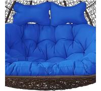 Coussin de chaise suspendue, 150 x 110 cm, soutien confortable d'assise et de dossier pour balancelle en rotin, coussin hamac élégant pour intérieur et extérieur, parfait pour 2 personnes