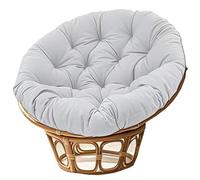 Coussin de chaise suspendue, Coussin De Siège Rond, Surdimensionné Coussin de Chaise papasan extérieur imperméable, utilisation intérieure et extérieure (Chaise non incluse), Light Gray-100x100cm