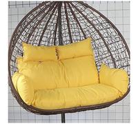 Coussin de chaise suspendue - Double coussin amovible en forme de nid d'œuf de rechange pour balancelle en rotin en osier, design lavable pour terrasse, jardin, convient pour 2 personnes