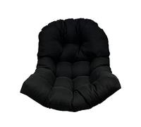 Coussin de Chaise Suspendue en Forme d'œuf, Coussin épais pour Chaise Suspendue, Coussin en rotin imperméable et Robuste pour Jardin, extérieur, intérieur, Patio, Noir
