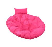 Coussin de Chaise Suspendue Ronde Assise D'Œuf pour Swing Suspendu Tapis Moelleux avec Housse Amovible en Polyester Confortable pour Utilisation, Rose Rouge