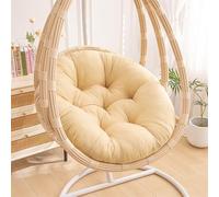 Coussin de Chaise Suspendue Souple et Pliable, résistant à l'eau, pour balançoire, intérieur et extérieur, Couleur Camel, 80 cm