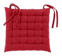 Lot de 6 assises matelassées 38 x 38 cm Twily Rouge - Coton / Polyester Recyclé