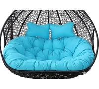 Coussin de Chaise œUf 2 Places, Coussin de Remplacement Amovible pour Balancelle avec Oreiller RéGlable, Coussins de Chaise Suspendus ImperméAbles(H,150 * 110cm/59 * 43in)
