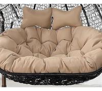 Coussin de Chaise œUf 2 Places, Coussin de Remplacement Amovible pour Balancelle avec Oreiller RéGlable, Coussins de Chaise Suspendus ImperméAbles(K,150 * 110cm/59 * 43in)
