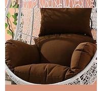 Coussin de chaise œuf ultra épais à suspendre avec sangles antidérapantes de 20,3 cm pour balancelle intérieur/extérieur - Coussin confortable marron