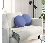 Coussin de chaise - VIDAXL - Galette Ø40 x 13 cm - Bleu denim - Lot 2 - Rond