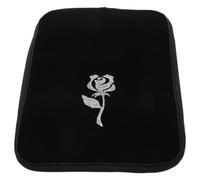 Coussin de Console Centrale de Voiture en Cuir PU Motif Rose Argenté | Décor Intérieur Élégant, Placement Ergonomique et Confort, Protection Polyvalente pour Voiture