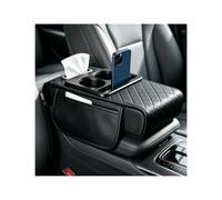 Coussin de Console Centrale pour Audi Q5 SUV(2012-2015) | Équipé sacs de rangement, porte-gobelets et logements pour mouchoirs, ne gênent pas le levier de vitesses ni le frein à main