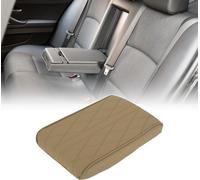 Coussin De Console Centrale Pour Voiture 12,2"X7,87" Housse De Bo?te De Siššge D'Accoudoir De Console Centrale En Similicuir Beige Motif Diamant