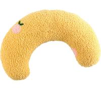 Coussin de cou de chien Multifonctionnel doux confortable sûr u -forme animal de compagnie pour le protecteur de cou Dormir s'améliorer jaune clair