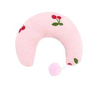 Coussin de cou pour chat | Tissu doux en forme de U pour protéger le cou avec balle en peluche | Jouet apaisant lavable en machine pour le confort du chat, soulager les articulations, mieux dormir