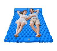 Coussin de Couchage Gonflable Compact pour Camping en Plein air | Matelas Double Gonflable avec Oreiller | Tapis de Rouleau de Camping, équipement de Sac à Dos Portable pour Les Voyages de