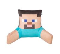 Coussin de lecture ultra-confortable avec dossier haut et accoudoirs Minecraft bleu - steve TU