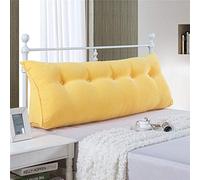 Coussin De Dos De Triangle Oreiller De Cale Sac Souple De Sofa Lit De Deux Personnes Grand Coussin Coussin De Lit - 8 Tailles Coussin De Lecture,Yellow-150 * 50 * 25cm
