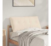 vidaXL Coussin de dos Tissu en microfibre Gris clair 80 x 50 cm