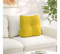 vidaXL Coussin de dos soutien lombaire en velours Jaune 45 x 24 x 50 cm