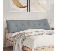 Vidaxl Coussin De Dos Gris Clair 180 X 19 X 50 Cm Tissu
