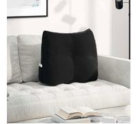 Coussin de dos - VIDAXL - 60 x 24 x 50 cm - Noir - Velours - Déhoussable
