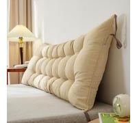 Coussin de Dossier,Coussin de Dossier de Lit Coussin de Lecture pour Canapé,Oreiller de Lecture TêTe de Lit,Coussin Lombaire,Coussin de Lecture,pour Chambre Lit Jour Tatami (Beige,180*50cm)