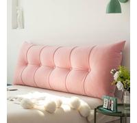 Coussin de dossier de luxe pour très grand lit, coussin pour lecture, chevet, coussin triangulaire extra doux pour regarder la télévision ou jouer à des jeux, 200 cm (80 x 55 x 20 cm, rose)