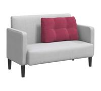 Coussin de dossier en velours bordeaux 80 x 24 x 50 cm | Luxe doux, design contemporain, pour canapé-lit et salon