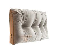 Coussin de Dossier Haut rembourré pour canapé lit Dossier Grand Triangle, Coussin Lombaire, Coussin de Dos, Gris, 150x50x20cm