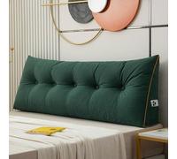 Coussin De Dossier Triangulaire De Style Nordique, Grand Compensé Coussin De Lecture Pour TêTe De Lit, Coussin De Soutien Lombaire, Traversin De Positionnement Avec Housse Lavable(80x50x20cm,Green2)