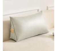 Coussin de dossier triangulaire pour canapé d'extérieur - Imperméable - En cuir synthétique - Grand support de taille - Housse amovible