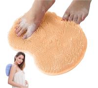 Coussin de douche en silicone pour le massage des pieds, accessoire de salle de bain pour le lavage des pieds, effet nettoyant efficace, ventouse inférieure antidérapante et anti-chute.