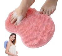 Coussin de douche en silicone pour le massage des pieds, accessoire de salle de bain pour le lavage des pieds, effet nettoyant efficace, ventouse inférieure antidérapante et anti-chute.