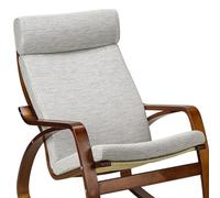 Coussin De Fauteuil De Chaise Poang, 1 Pièce De Remplacement De Coussin Doux avec Housse Amovible Coussin en Coton De Chaise Poang Antidérapant À Bascule, Rembourré Épais,Burlap White