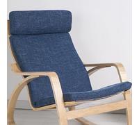 Coussin De Fauteuil De Chaise Poang, 1 Pièce De Remplacement De Coussin Doux avec Housse Amovible Coussin en Coton De Chaise Poang Antidérapant À Bascule, Rembourré Épais,Burlap Blue