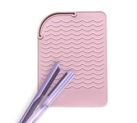 Coussin de fer curling - Tapis résistant à la chaleur - Tapis en silicone - Couverture en fer - Tapis plat résistant à la chaleur pour voyager, couverture de curling pour l'âme