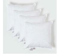 Coussin de garnissage - Homescapes - 45x45 cm - Plumes de canard - Coton - Lot de 4
