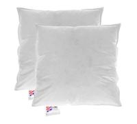 HOMESCAPES Coussin de garnissage en Duvet et Plumes d’oie et Coton, Coussin à recouvrir 50x50 cm - Lot de 2
