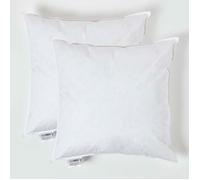 Coussin de garnissage - HOMESCAPES - 50x50 cm - Plumes de canard - Coton - Lot de 2