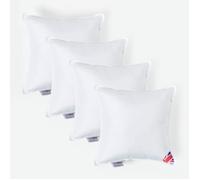 Coussin de garnissage - Microfibre - 45x45 cm - Lot de 4 - Hypoallergénique - Déhoussable