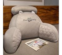 Coussin de grossesse en latex de soie glacée Dessin animé Animal Extra Large Coussin câlin Regarder la télévision Coussin de soutien lombaire Coussin de détente pour adultes(Size:60*40cm,Color:gris)