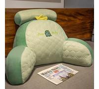 Coussin de grossesse en latex de soie glacée Dessin animé Animal Extra Large Coussin câlin Regarder la télévision Coussin de soutien lombaire Coussin de détente pour adultes(Size:70*50cm,Color:vert)