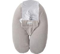 Coussin De Grossesse et Allaitement Multifonctions Multirelax Éponge TINEO - Déhoussable - Fabriqué en France - 78x44cm Gris