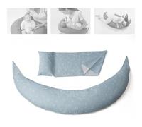 Nuvita - Coussin grossesse/allaitement DreamWizard 7100 - 10 en 1, dos réglable - Grey Star