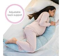 Nuvita - Coussin grossesse/allaitement DreamWizard 7100 - 10 en 1, dos réglable - Grey Star