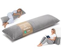 Coussin de grossesse pour dormir 145 cm - traversin plat ou oreiller de corps Coussins maternité et d’allaitement idéal pour femme enceinte oreillers long et confortable certificat Oeko-Tex