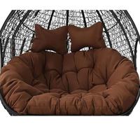 Coussin de hamac imperméable et lavable, oreiller amovible pour chaise double œuf, parfait pour 2 personnes suspendu à panier balançoire, siège d'extérieur confortable et élégant