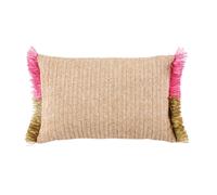 Coussin de jardin à franges colorées tricolore 60x40cm Vert