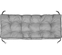 Coussin de jardin AIO Coussin matelassé imperméable 120x40 cm avec bord haut Gris