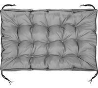 Coussin de jardin AIO Coussin matelassé imperméable 120x80 cm avec bord haut Gris